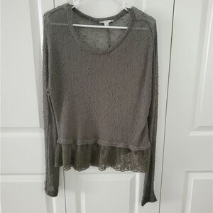 American Eagle Lightweight Sweater Olive Green Size Large